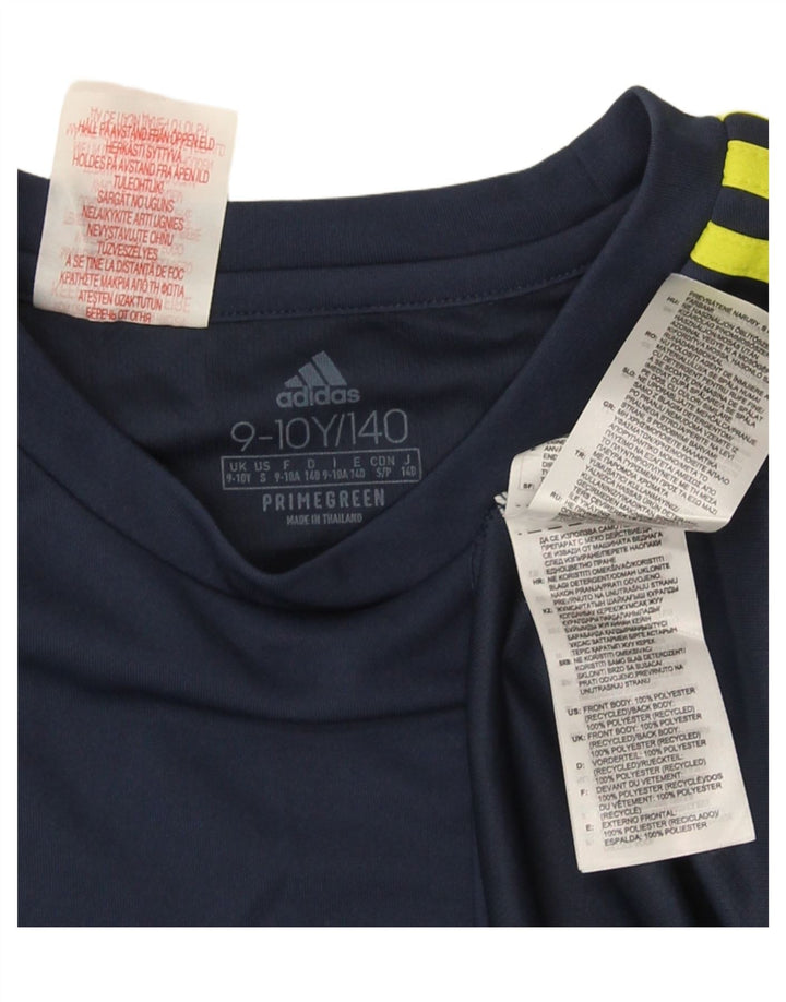 Adidas Jungen Aeroready T-Shirt Top 9-10 Jahre Marineblau Polyester