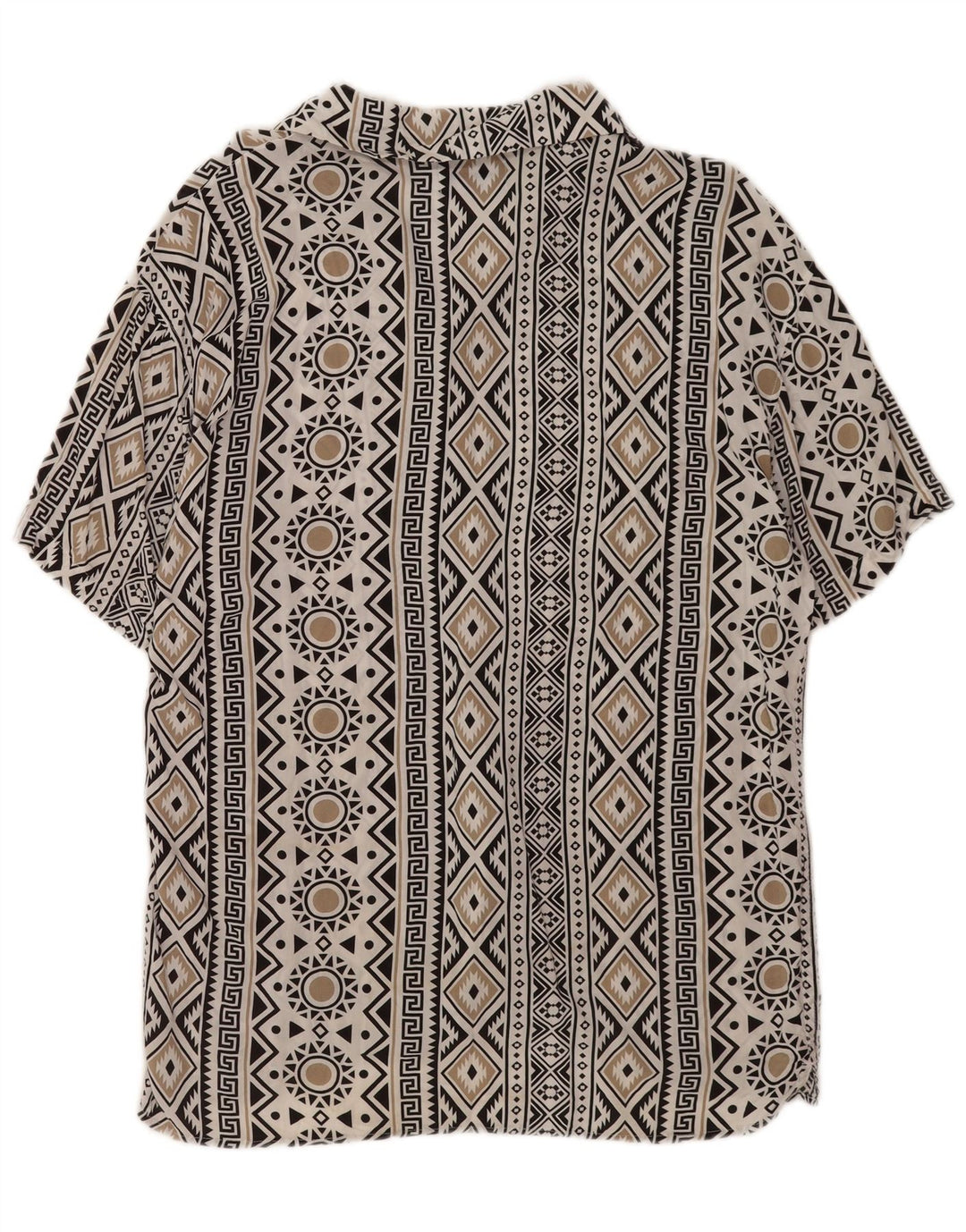 Jack & Jones Herren Kurzarmhemd Kleine weiße geometrische Viskose