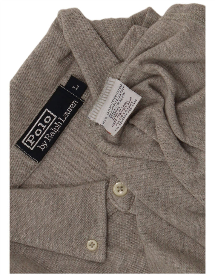 Polo Ralph Lauren Herrenhemd, große graue Baumwolle