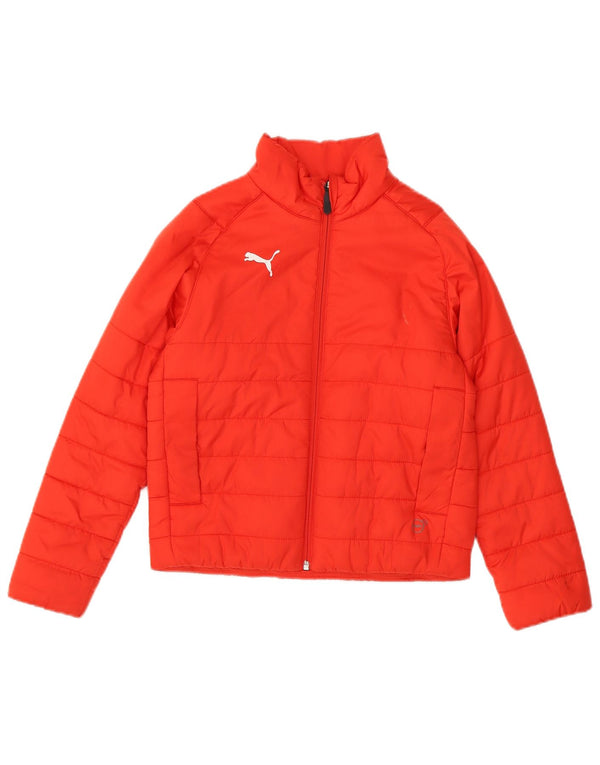 PUMA Mädchen wattierte Jacke 9–10 Jahre, rotes Polyester