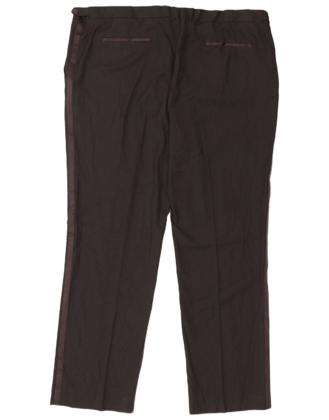 Marks & Spencer Herren-Anzughose mit normaler Passform, W46, L33, schwarzes Polyester