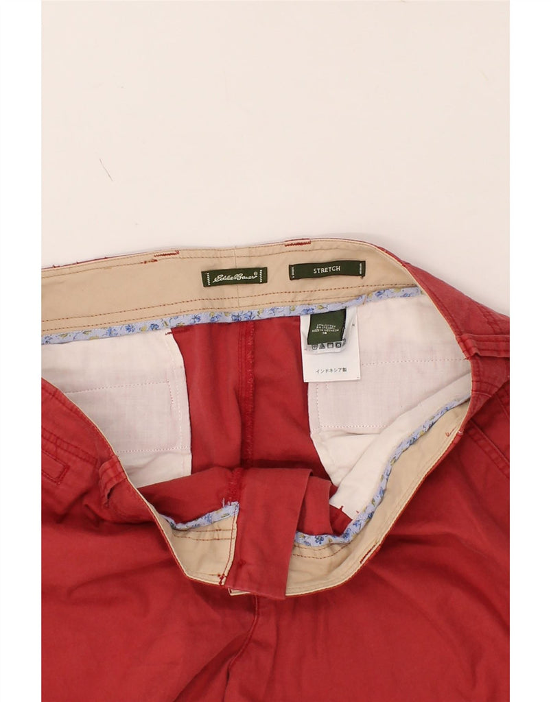EDDIE BAUER Womens Straight Chino Trousers US 16 2XL W36 L38 Red Cotton Vintage Eddie Bauer and Second-Hand Eddie Bauer from Messina Hembry 