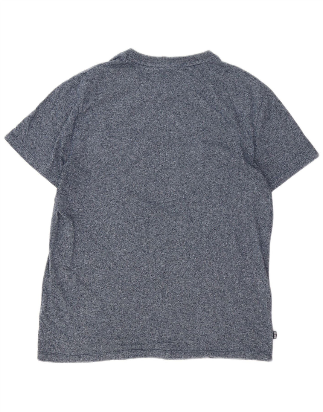 SUPERDRY Herren-T-Shirt-Oberteil XL aus marineblau gesprenkelter Baumwolle