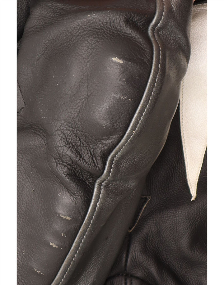 Spyke Damen-Lederoverall IT 44 Mittelschwarzes Leder-Motorrad