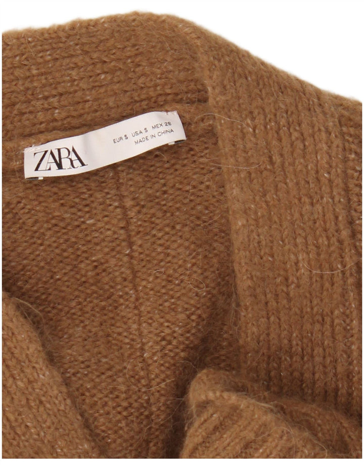 Zara Damen-Strickjacke in Übergröße, Gr. 10, Größe S, Braun