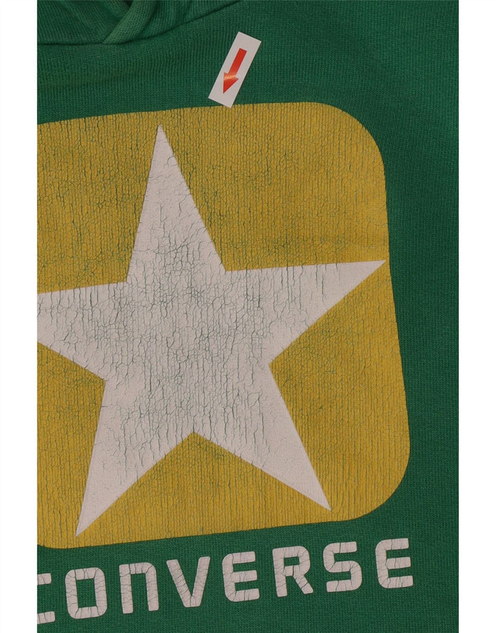Converse Herren-Kapuzenpullover mit Grafik, mittelgrüne Baumwolle