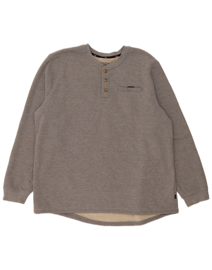 Lee Herren-Sweatshirt mit normaler Passform, 2XL, graue Baumwolle
