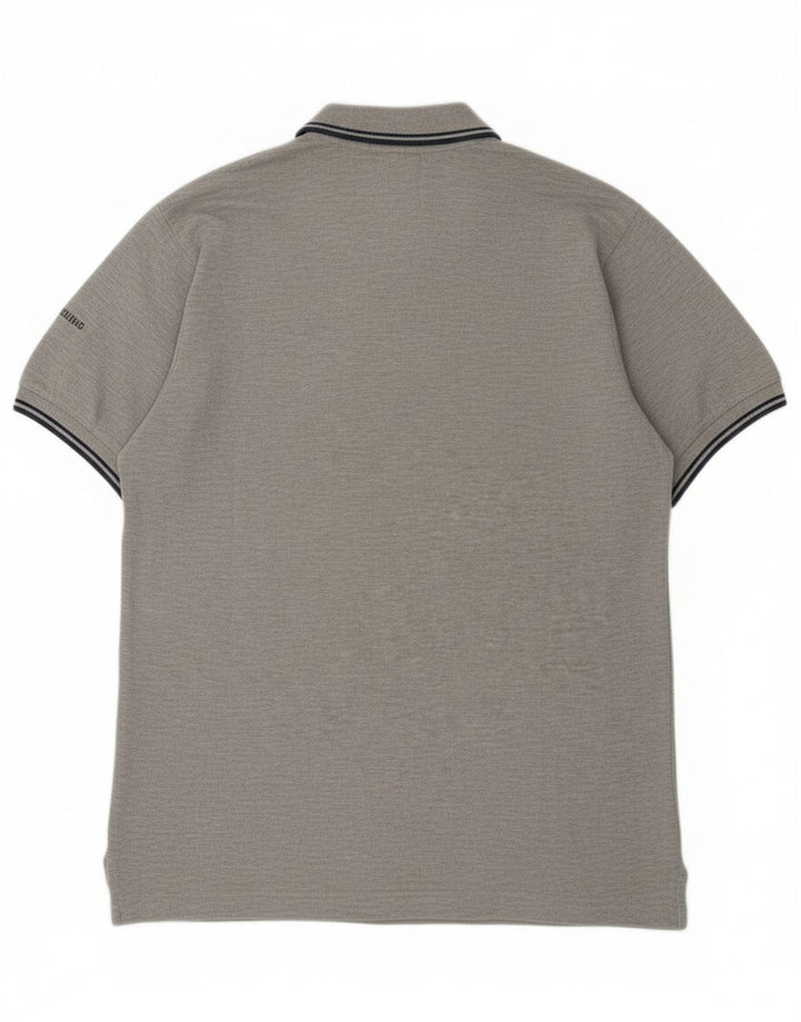 Marina Yachting Herren-Poloshirt mit Grafik, mittelgraue Baumwolle