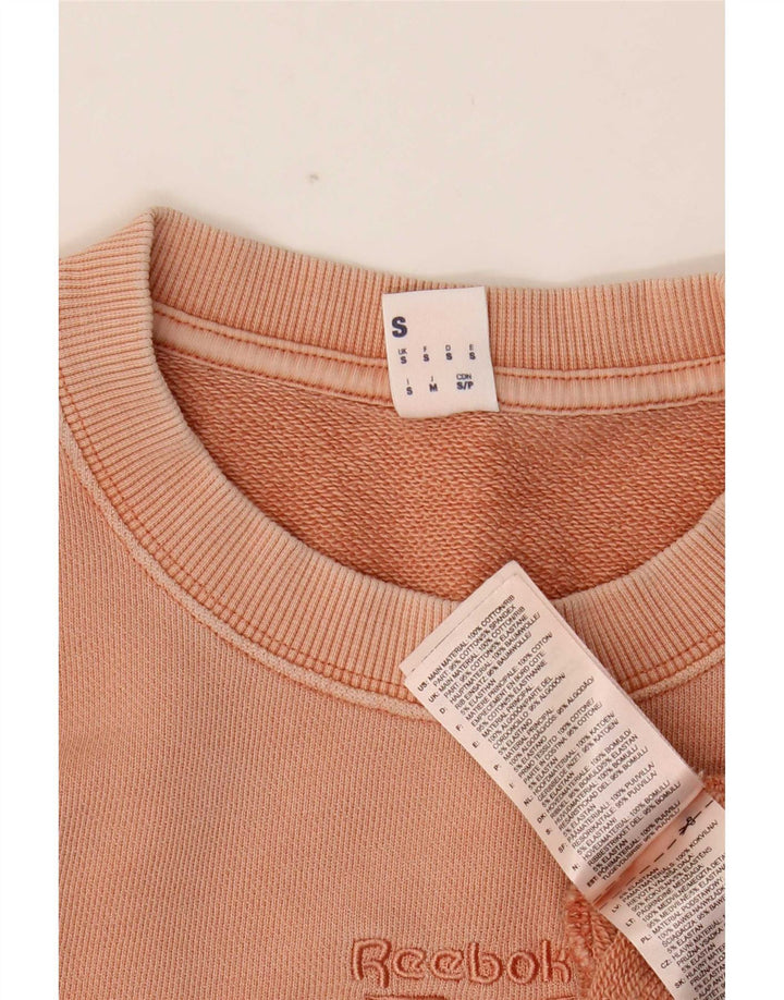 Reebok Herren Sweatshirt Pullover Small Rosa Baumwolle