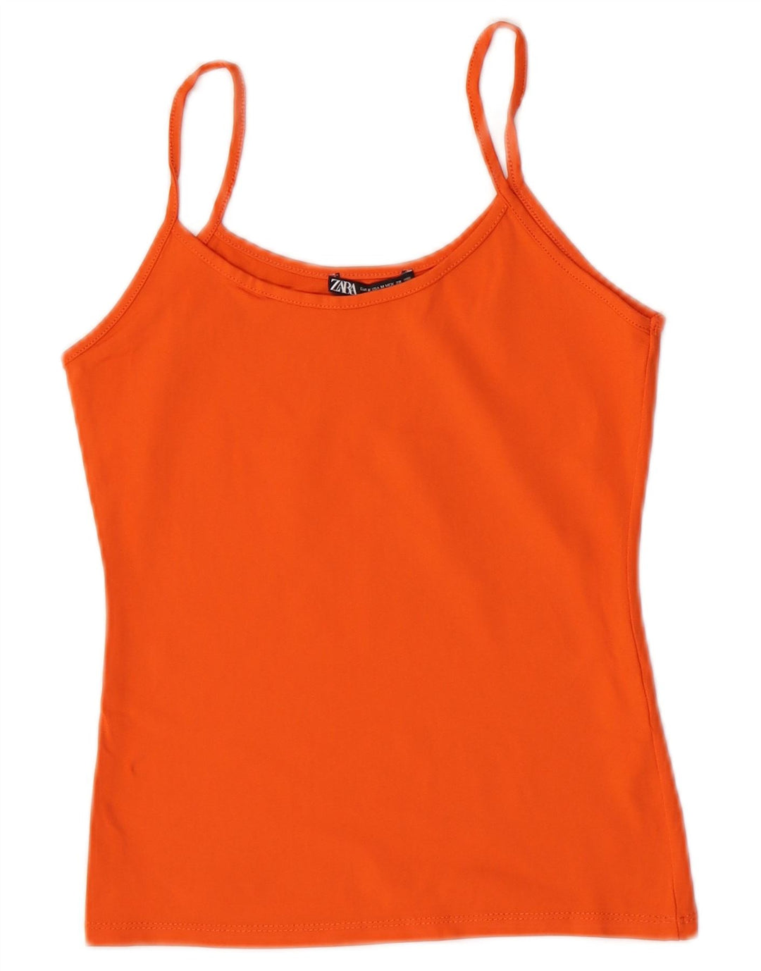 Zara Damen Cami Top UK 12 Medium Orange Polyamid