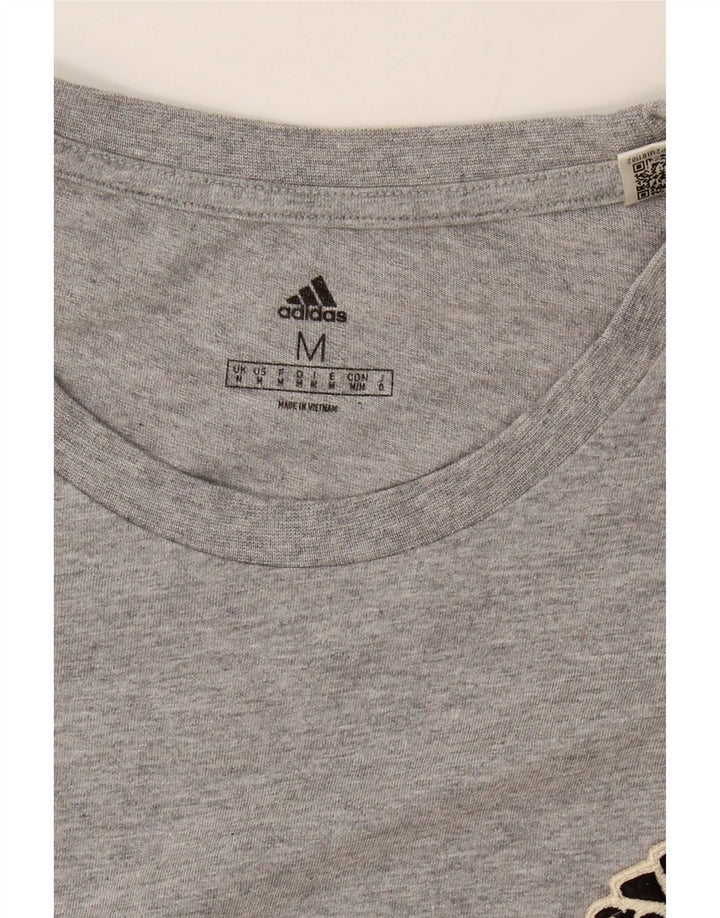 ADIDAS Mens T-Shirt Top Medium Grey Cotton Vintage Adidas and Second-Hand Adidas from Messina Hembry 