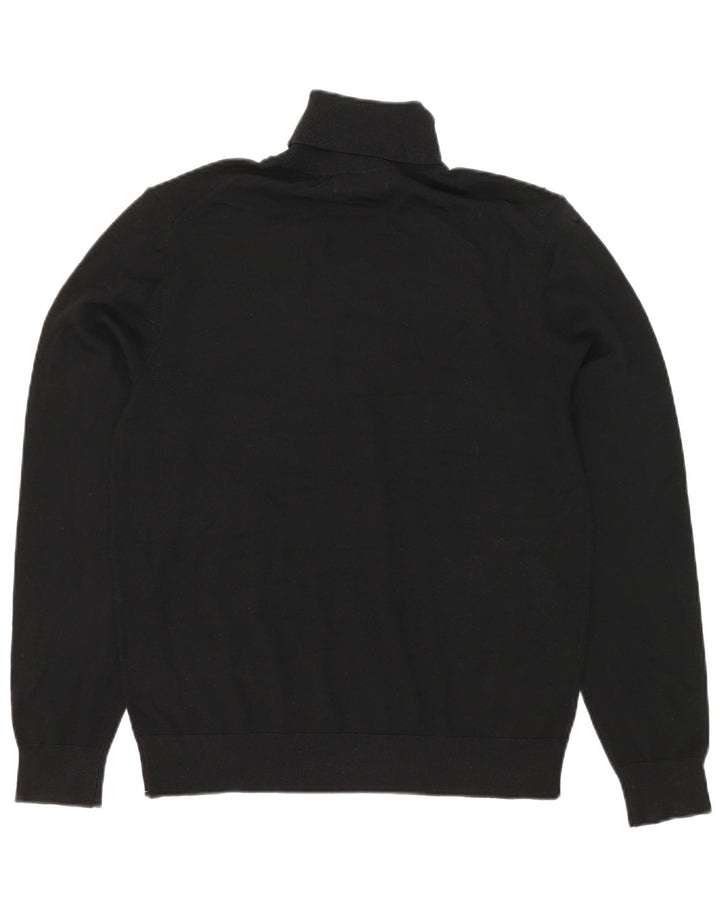 Marks & Spencer Herren-Rollkragenpullover aus Merinowolle in Mittelschwarz