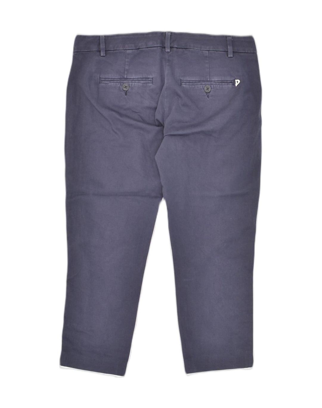 DONDUP Womens Capri Trousers W26 L23 Navy Blue Cotton | Vintage Dondup | Thrift | Second-Hand Dondup | Used Clothing | Messina Hembry 