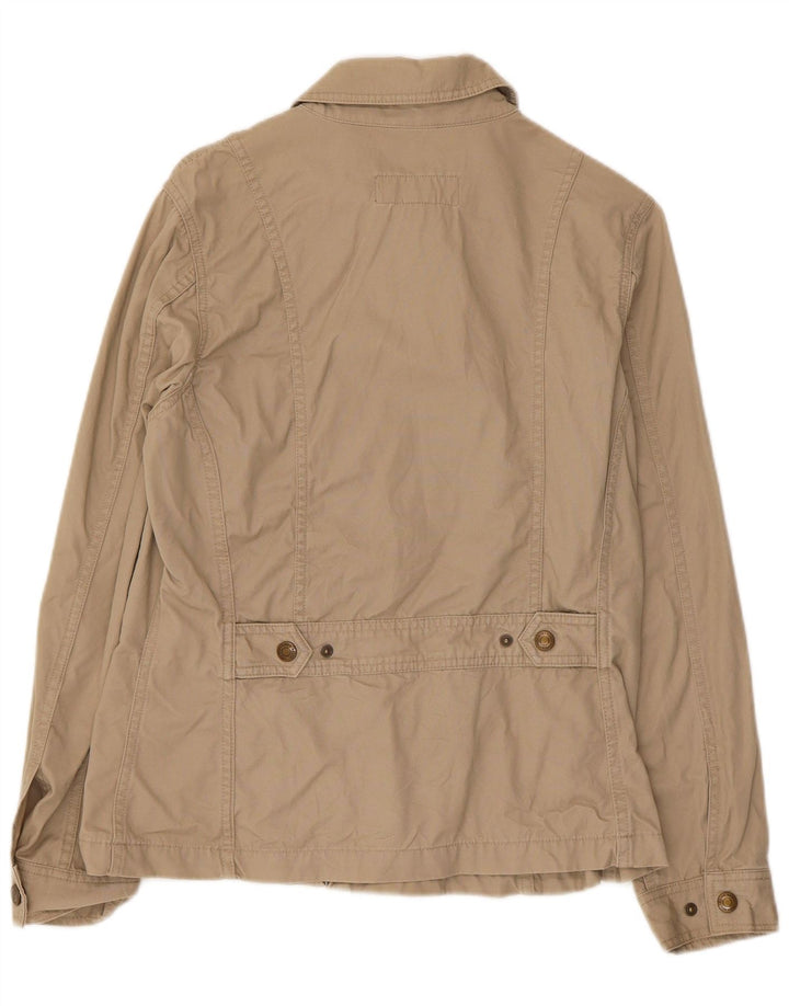 Eddie Bauer Damen Utility-Jacke UK 12 Mittelbeige Baumwolle