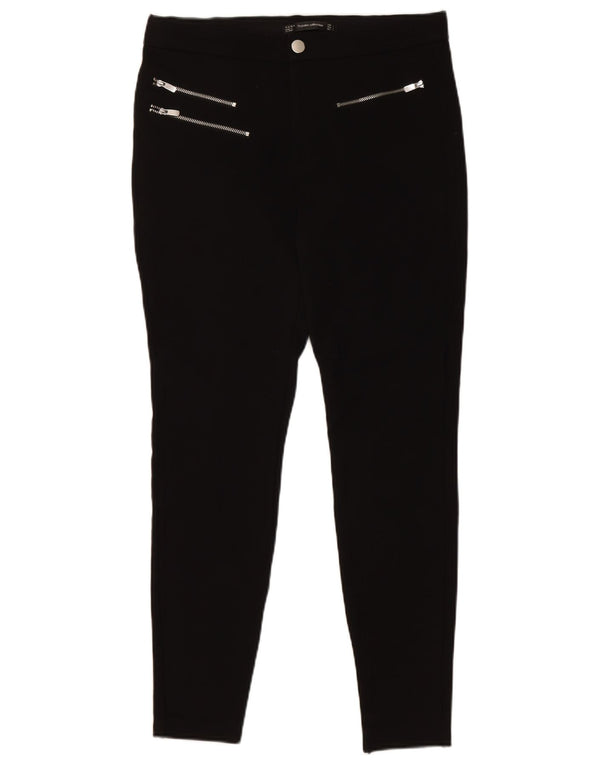 Zara Womens Trafaluc Skinny Casual Trousers Large W30 L27 Black Viscose
