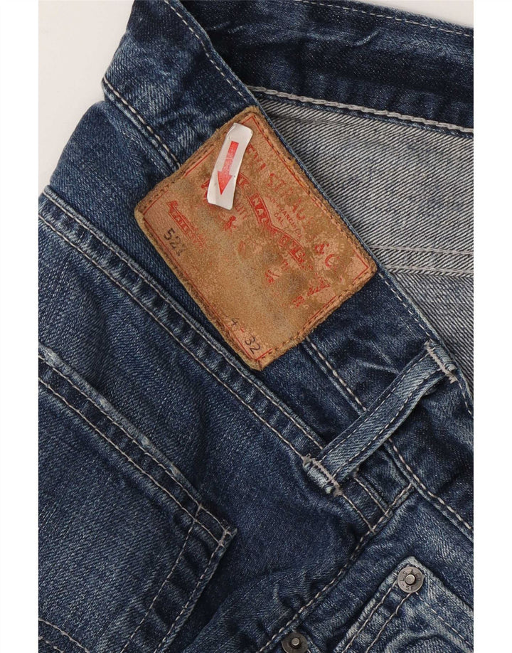 Levi's Herren 527 Bootcut Jeans W34 L32 Blaue Baumwolle