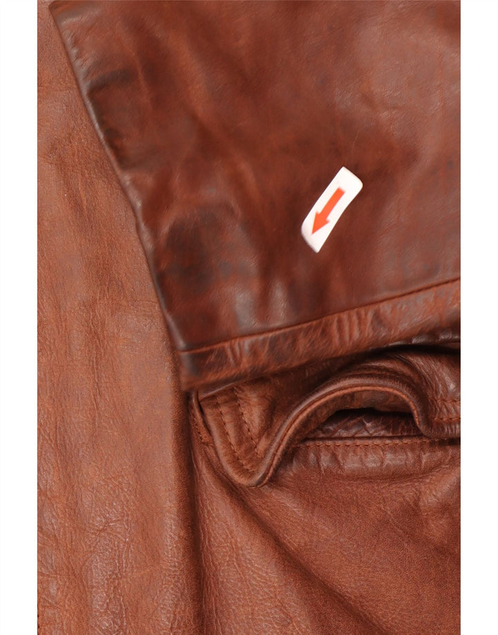 Vintage Herren Lederjacke UK 40 Großes braunes Leder
