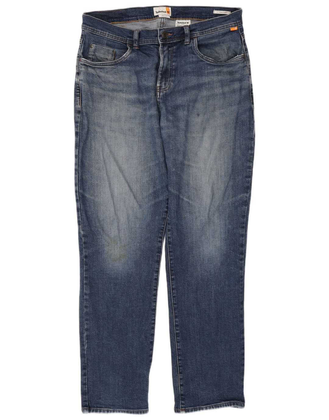 Timberland Herren Straight Jeans W34 L32 Blaue Baumwolle