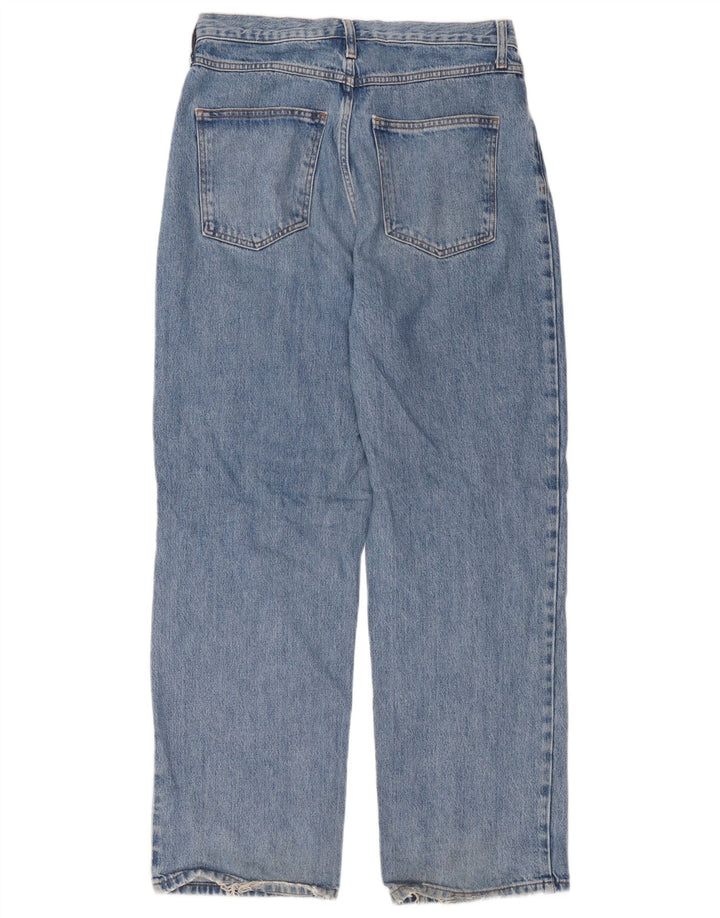 Topshop Damen Straight Jeans W30 L32 Blaues Polyester