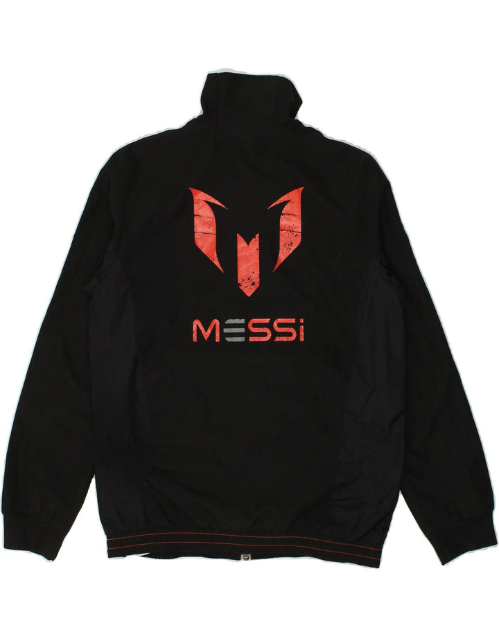 ADIDAS Boys Graphic Tracksuit Top Jacket 11-12 Years Black Polyester | Vintage Adidas | Thrift | Second-Hand Adidas | Used Clothing | Messina Hembry 