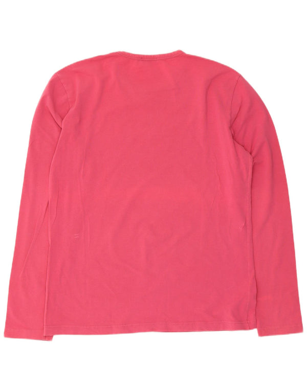 Gas Womens Graphic Top Langarm UK 20 2XL Rosa Baumwolle