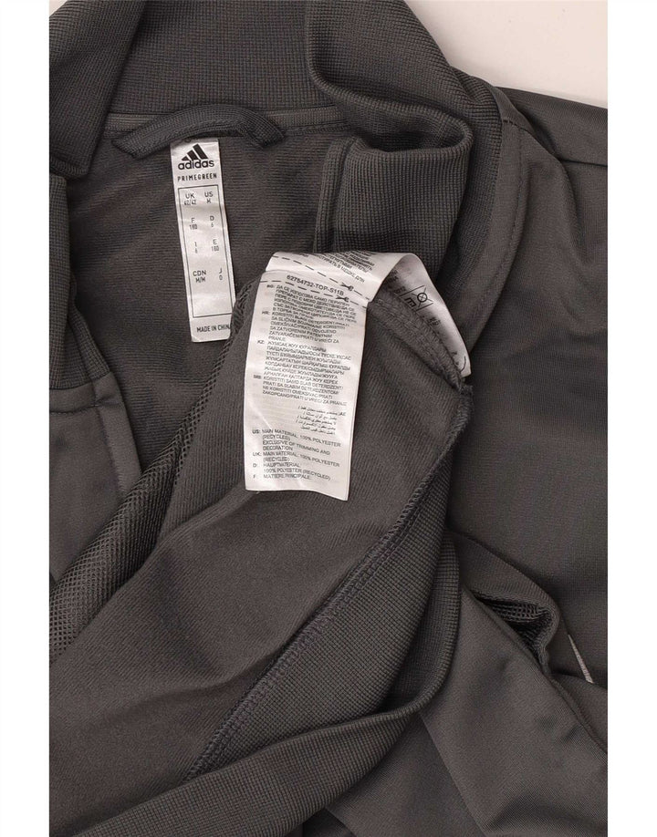 Adidas Herren Graphic Trainingsanzug Top Jacke UK 40/42 Mittelgraues Polyester