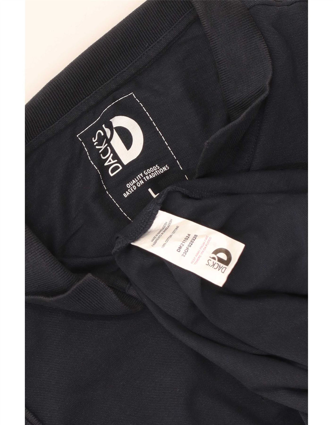 Dack's Herren-Poloshirt, groß, marineblau, Baumwolle