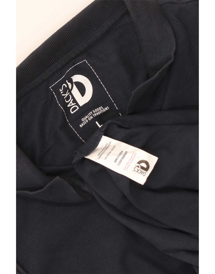 Dack's Herren-Poloshirt, groß, marineblau, Baumwolle