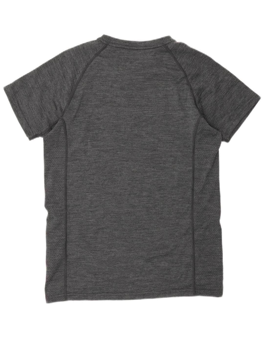 Mountain Warehouse Herren-T-Shirt-Oberteil aus mittelgrau gesprenkelter Merinowolle