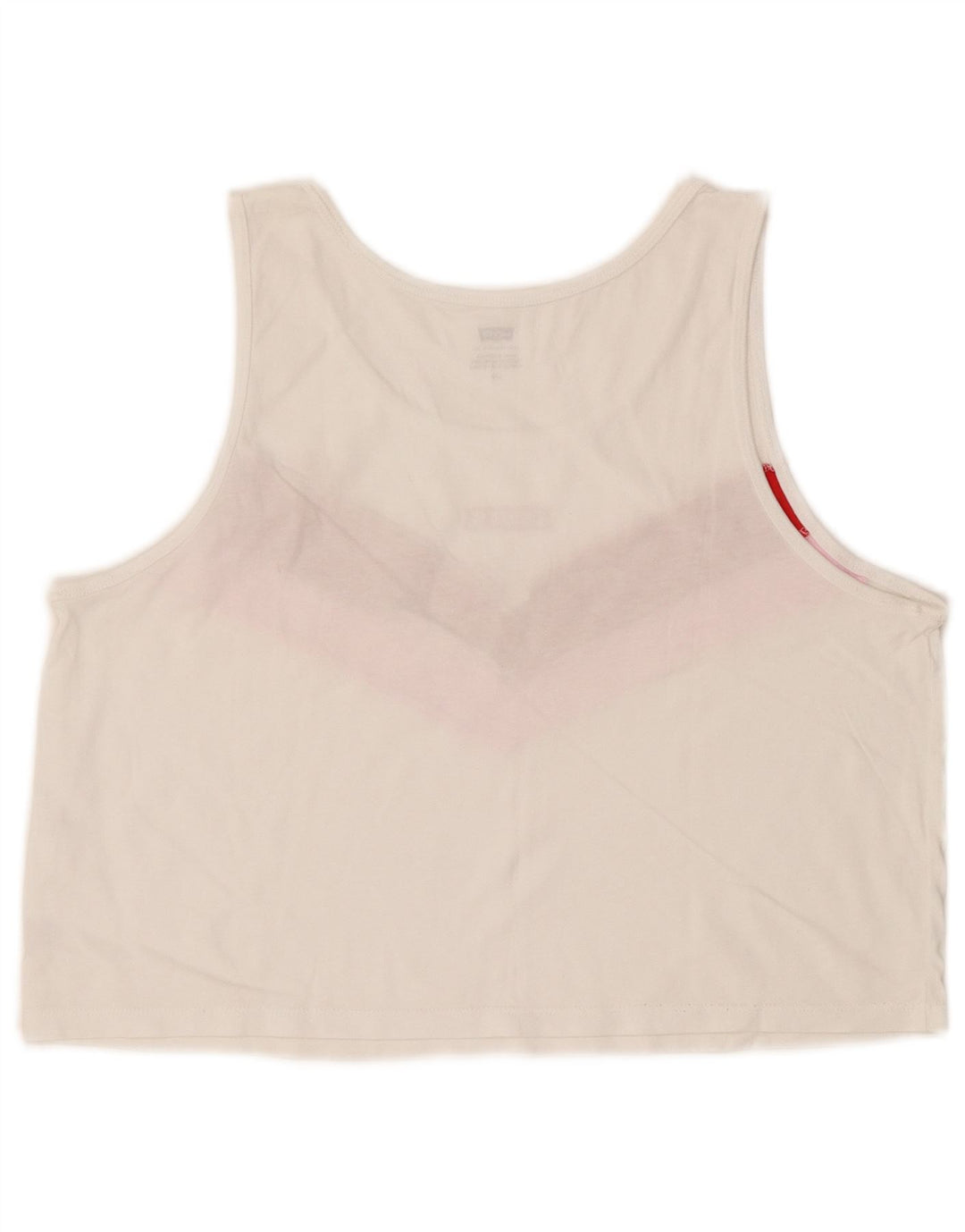 Levi's Damen Crop Graphic Vest Top UK 14 Large Weiß Colourblock