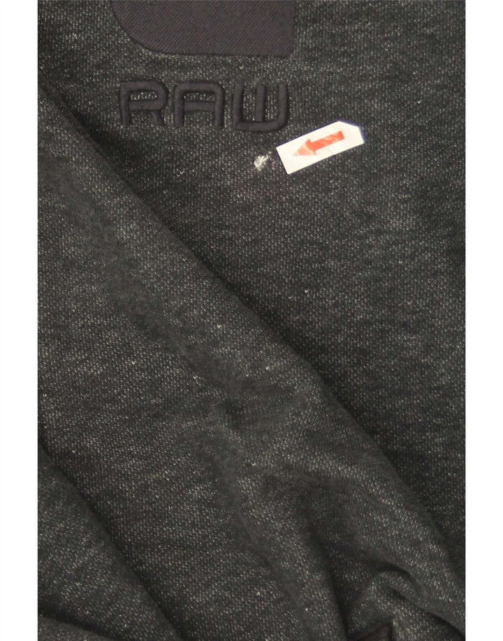 G-Star Herren-Kapuzenpullover mit Reißverschluss, mittelgrau gesprenkelte Baumwolle