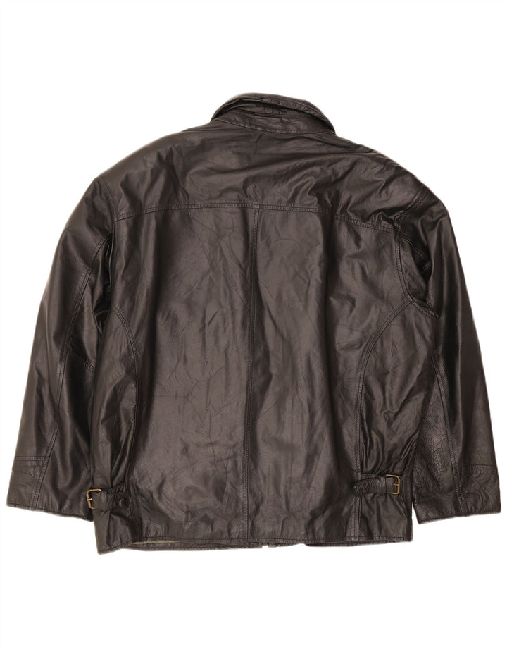 Vintage Herren Lederjacke UK 42 XL Schwarz