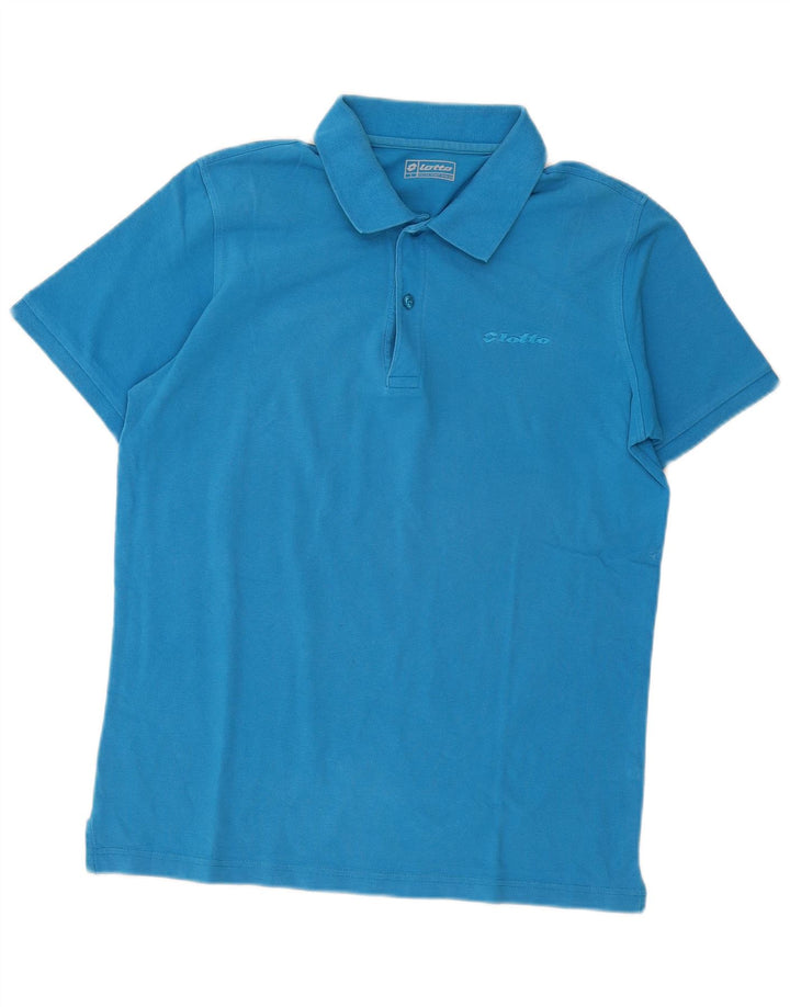 Lotto Herren-Poloshirt, groß, blaue Baumwolle