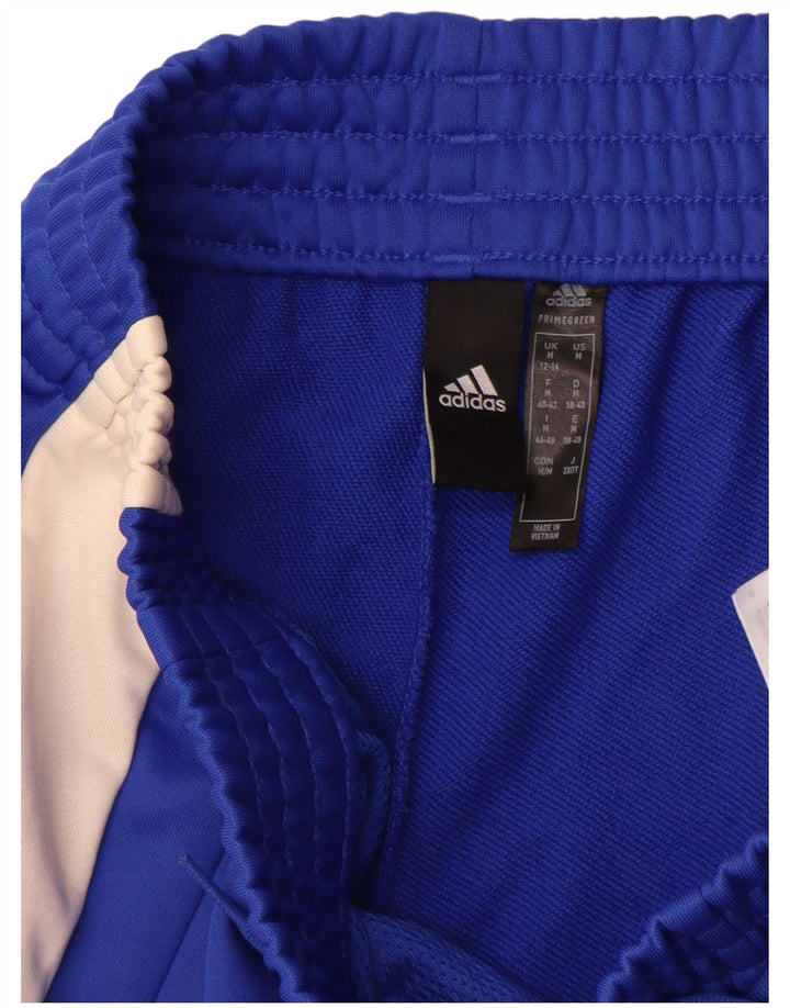 Adidas Damen-Trainingshose UK 12/14 Mittelblaues Colourblock-Polyester
