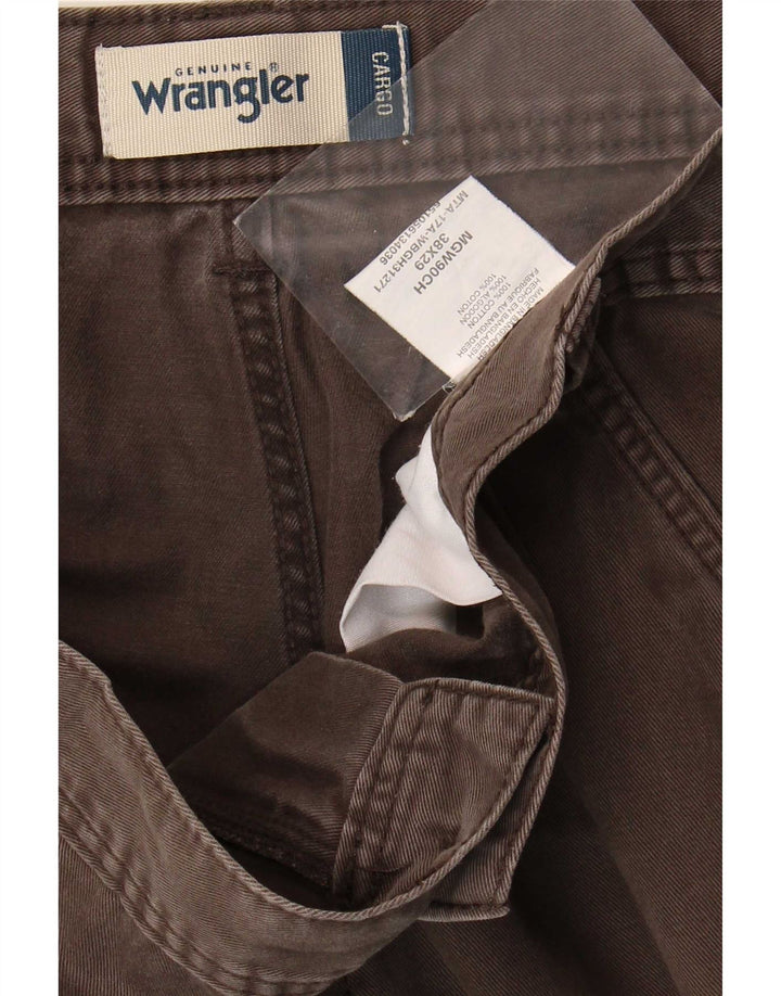 Wrangler Herren gerade Cargohose W38 L29 braune Baumwolle
