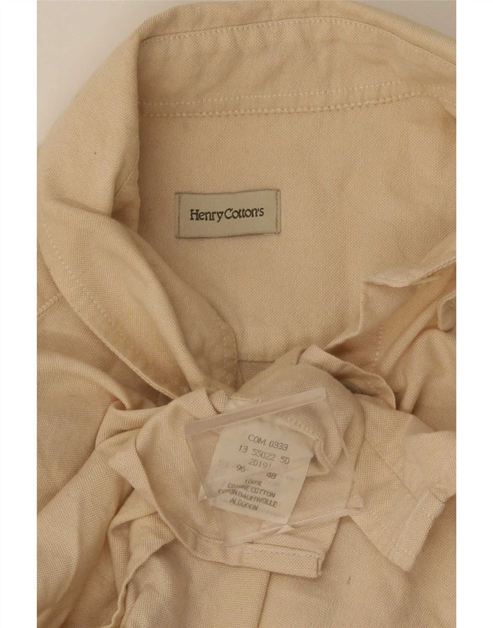 Henry Cottons Damenhemd IT 48 XL Beige Baumwolle