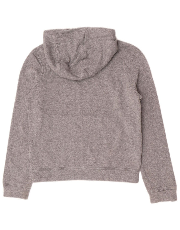 Nike Jungen-Kapuzenpullover mit Grafik, reguläre Passform, 8–9 Jahre, Größe S, graue Baumwolle