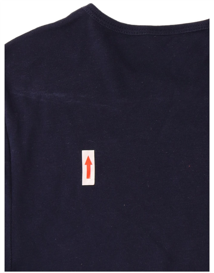 Ralph Lauren Grafik-T-Shirt für Damen, UK 12, mittelmarineblau, Baumwolle
