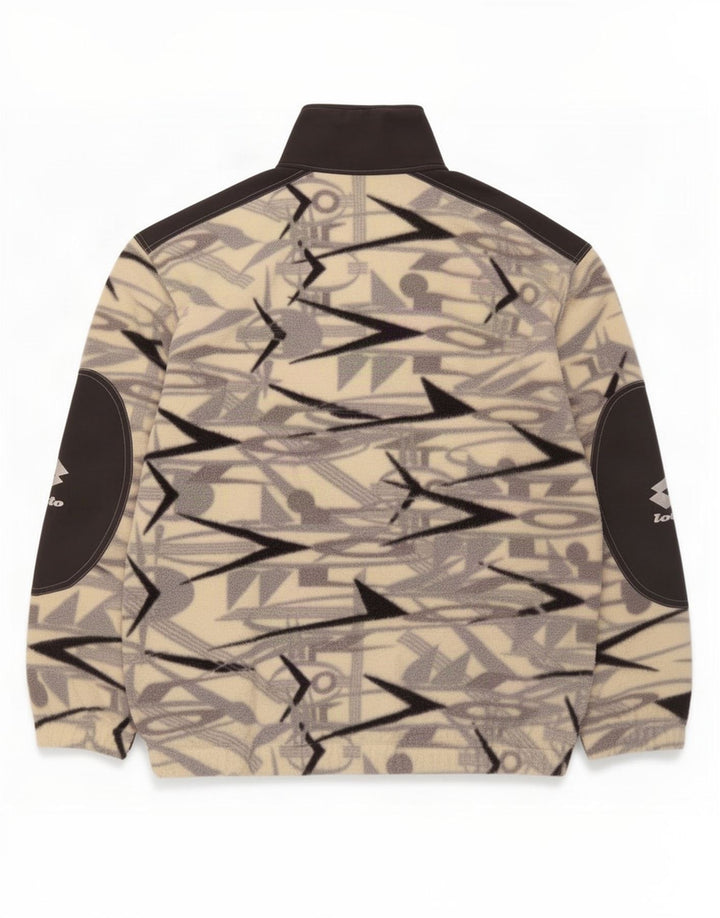 Lotto Herren-Fleecepullover mit Reißverschluss am Hals, XL, mehrfarbig, geometrisch, Polyester