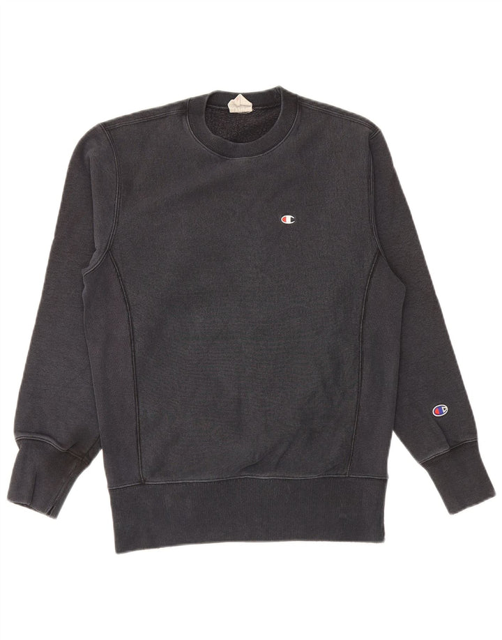 Champion Herren-Sweatshirt-Pullover aus mittelschwarzer Baumwolle