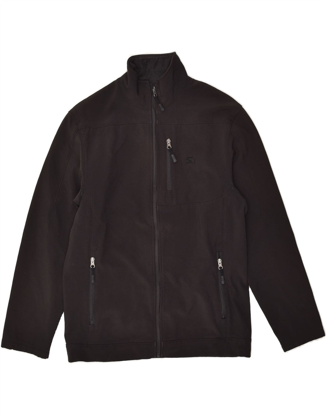 STARTER Mens Tracksuit Top Jacket Small Black Polyester Vintage Starter and Second-Hand Starter from Messina Hembry 