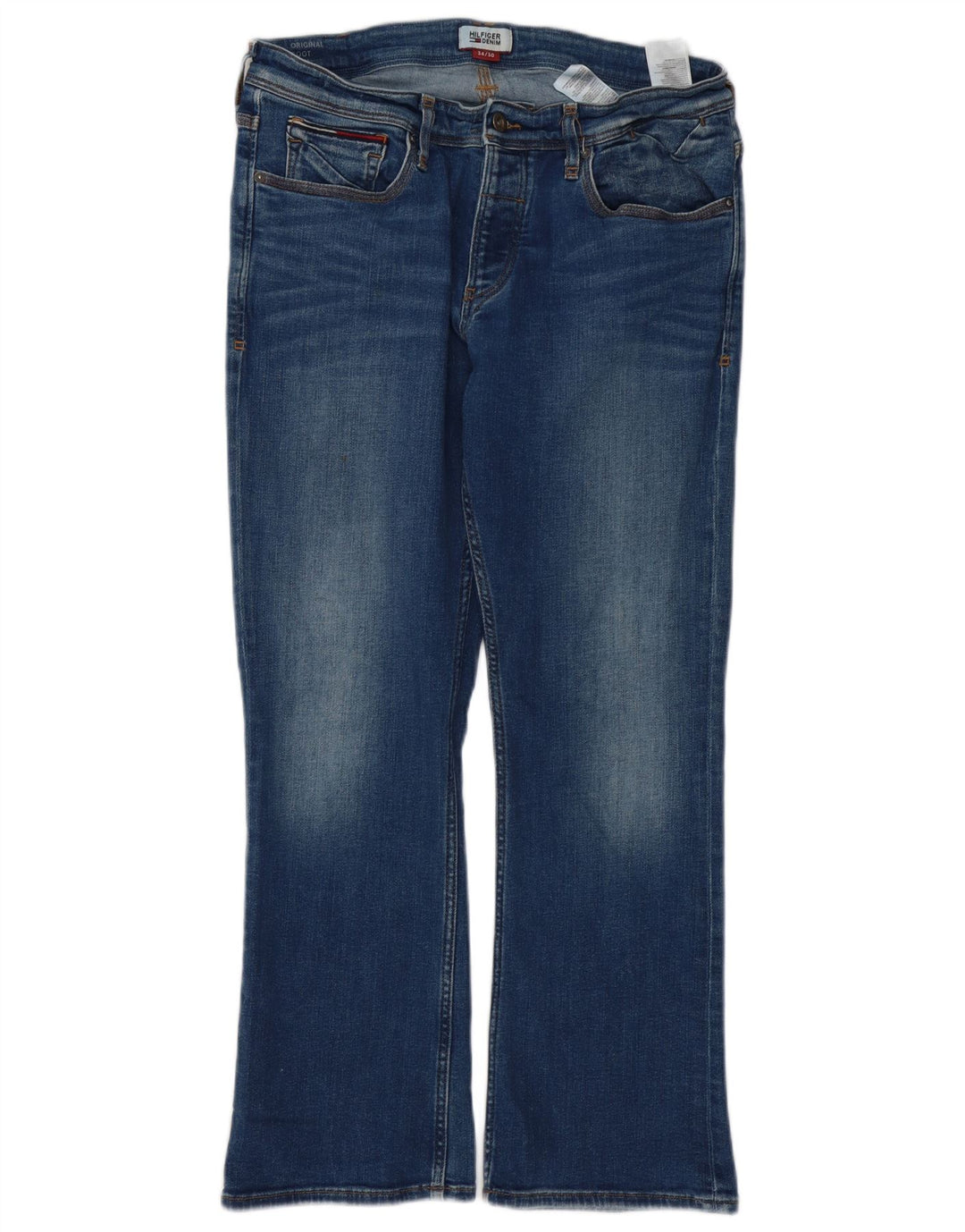 TOMMY HILFIGER Herren Bootcut Jeans W34 L28 Blaue Baumwolle