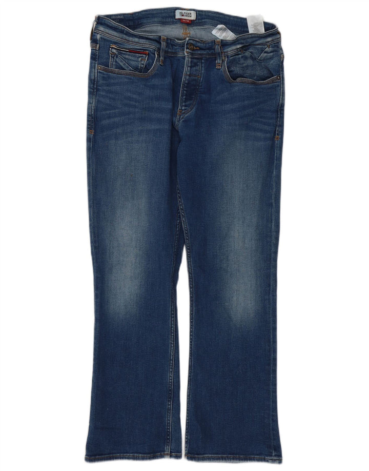 TOMMY HILFIGER Herren Bootcut Jeans W34 L28 Blaue Baumwolle