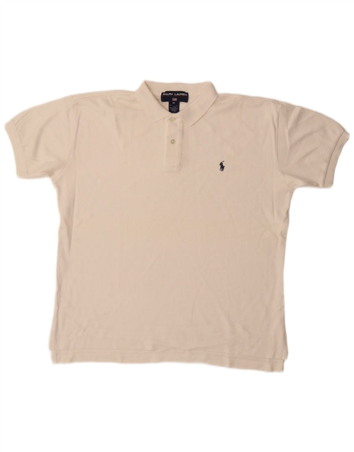 Ralph Lauren Herren-Poloshirt aus mittelweißer Baumwolle