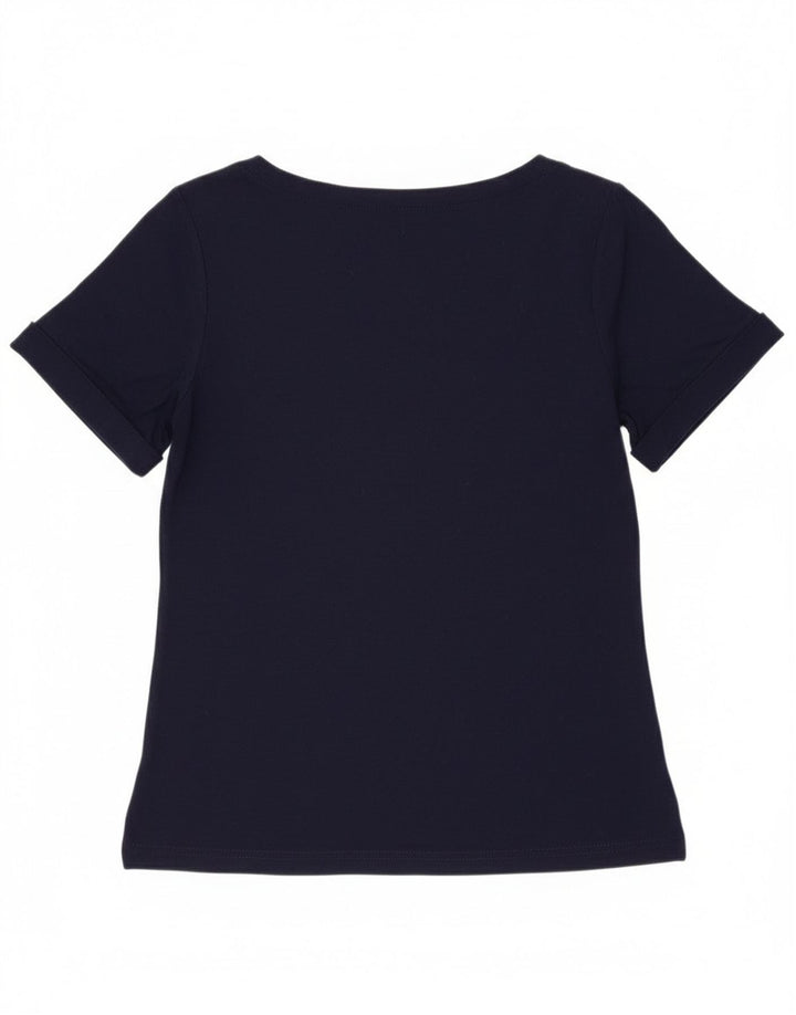 Ralph Lauren Damen Bluse Top UK 10 Small Marineblau