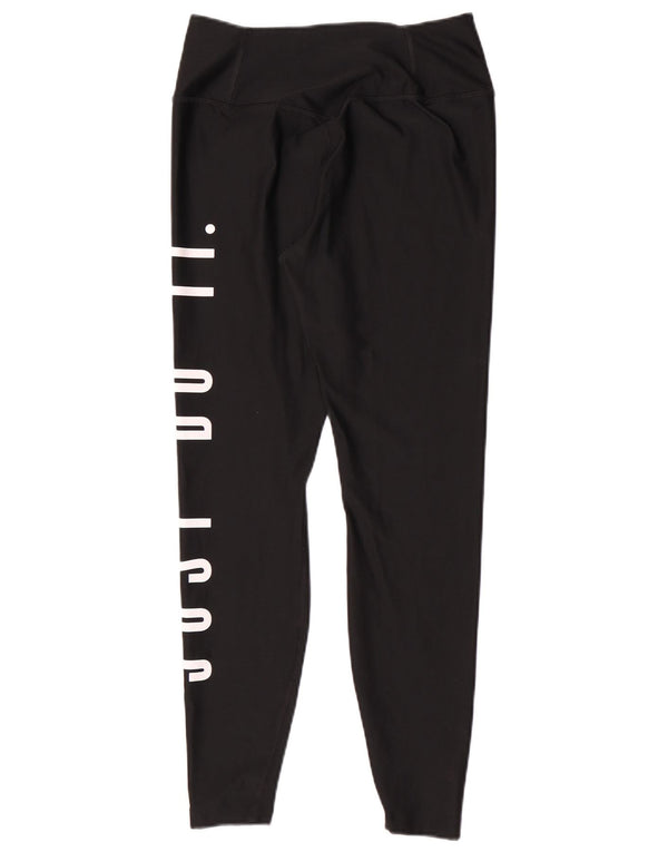 Nike Damen Dri Fit Graphic Leggings UK 10 Small Schwarz Polyester
