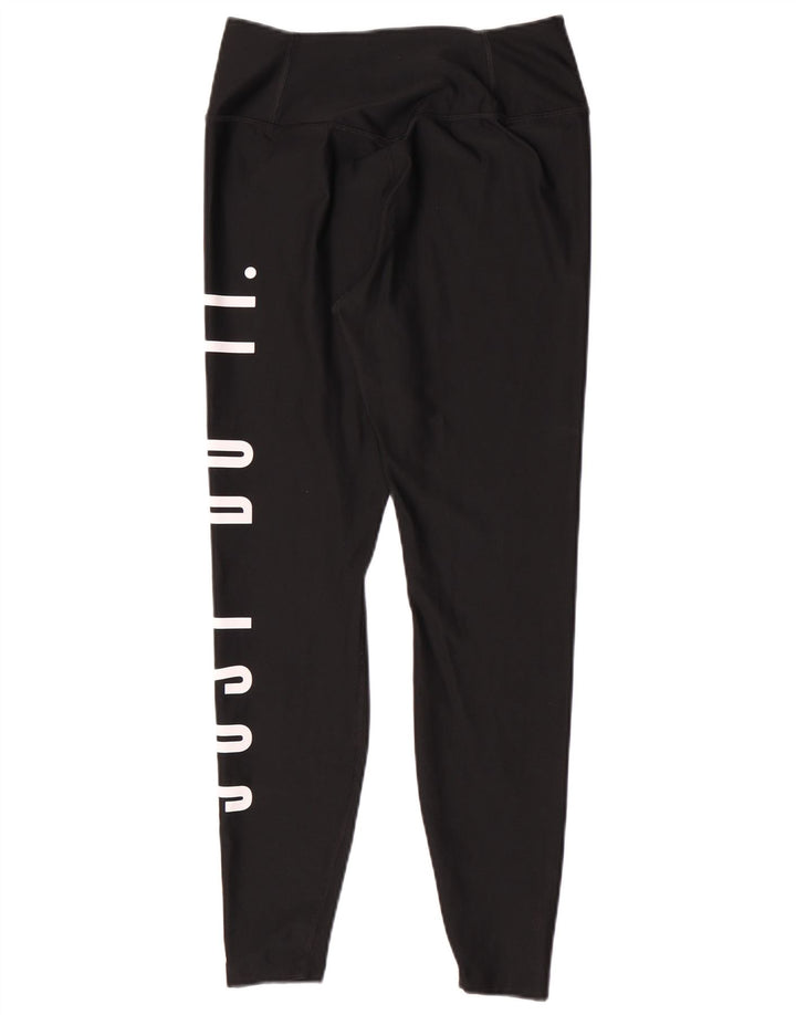 Nike Damen Dri Fit Graphic Leggings UK 10 Small Schwarz Polyester