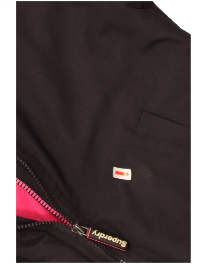 Superdry Damen Graphic Windjacke UK 16 Large Schwarz