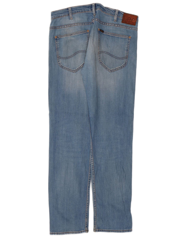 Lee Damen Straight Jeans W34 L31 Blau