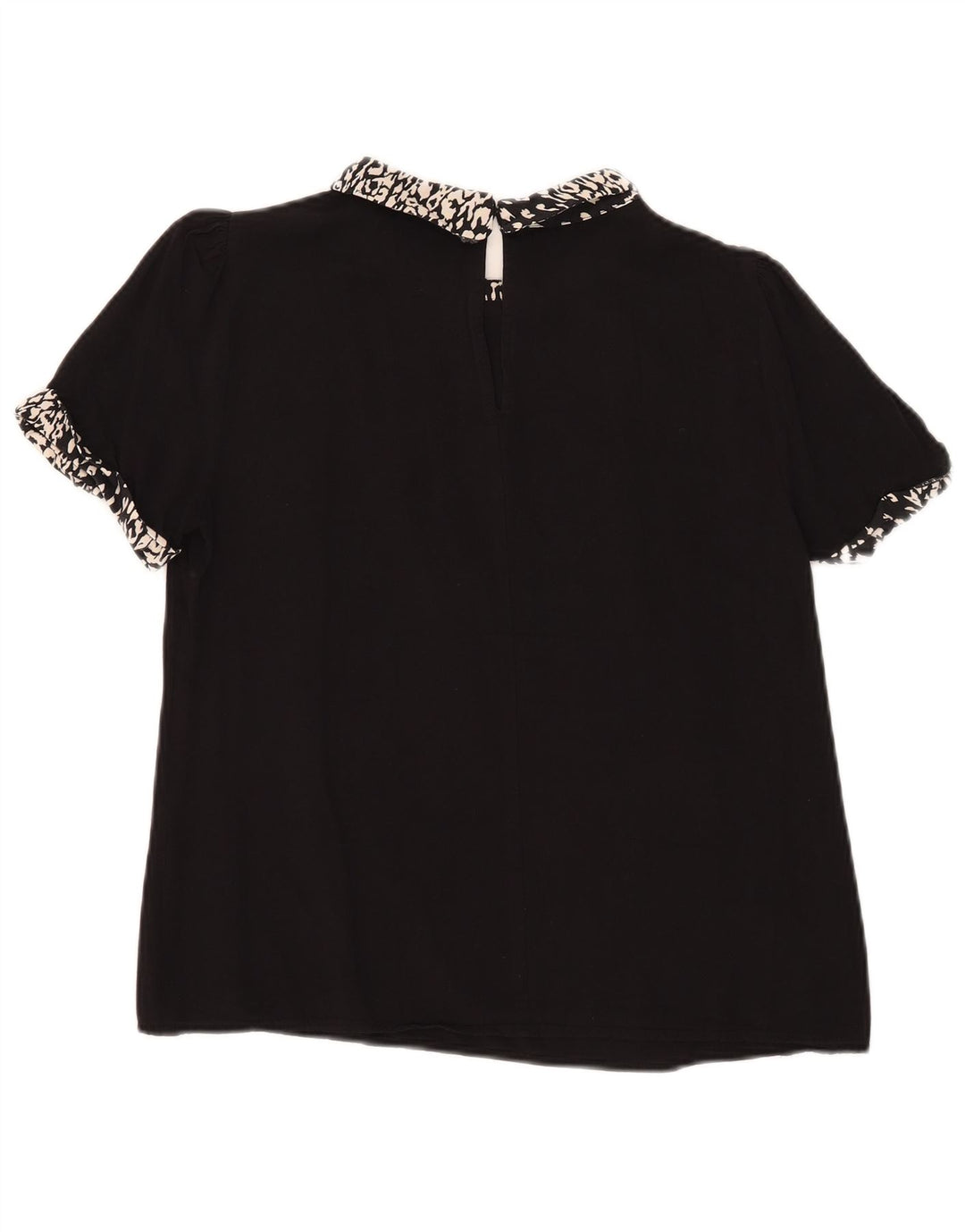 Oasis Damen-Blusenoberteil UK 12 Mittelschwarz mit Tiermuster